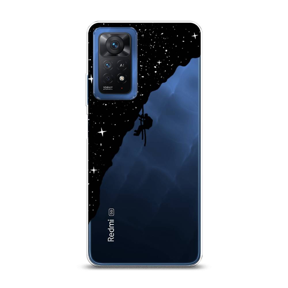 фото Силиконовый чехол "скалолаз в космосе" на xiaomi redmi note 11e pro awog