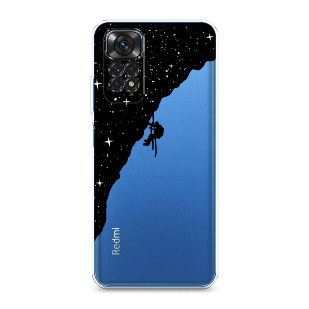фото Силиконовый чехол "скалолаз в космосе" на xiaomi redmi note 11s awog