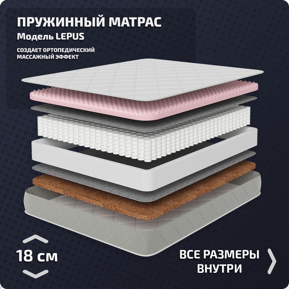 Матрас Piterson Starline Lepus 100x195