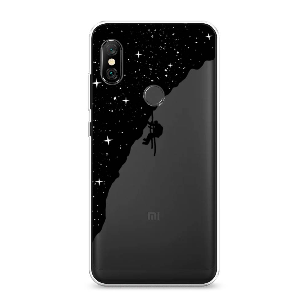 фото Силиконовый чехол "скалолаз в космосе" на xiaomi redmi note 6 pro awog