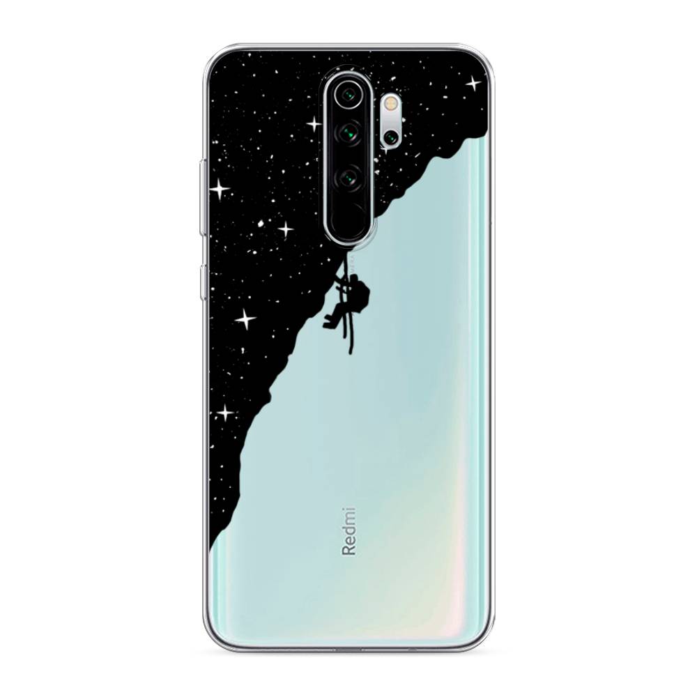 фото Силиконовый чехол "скалолаз в космосе" на xiaomi redmi note 8 pro awog