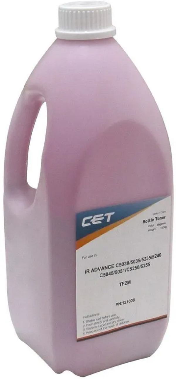 Тонер CET TF2-M,  для CANON iR ADVANCE C5051/C5030,  пурпурный, 1000грамм, бутылка