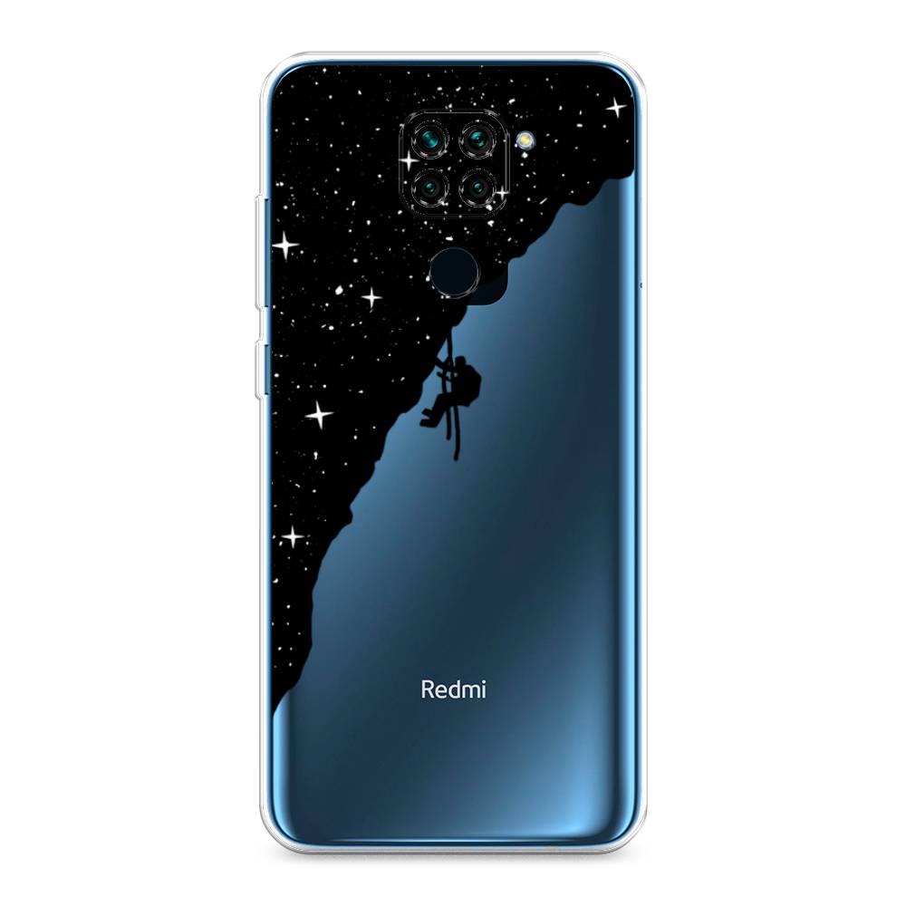 фото Силиконовый чехол "скалолаз в космосе" на xiaomi redmi note 9 awog