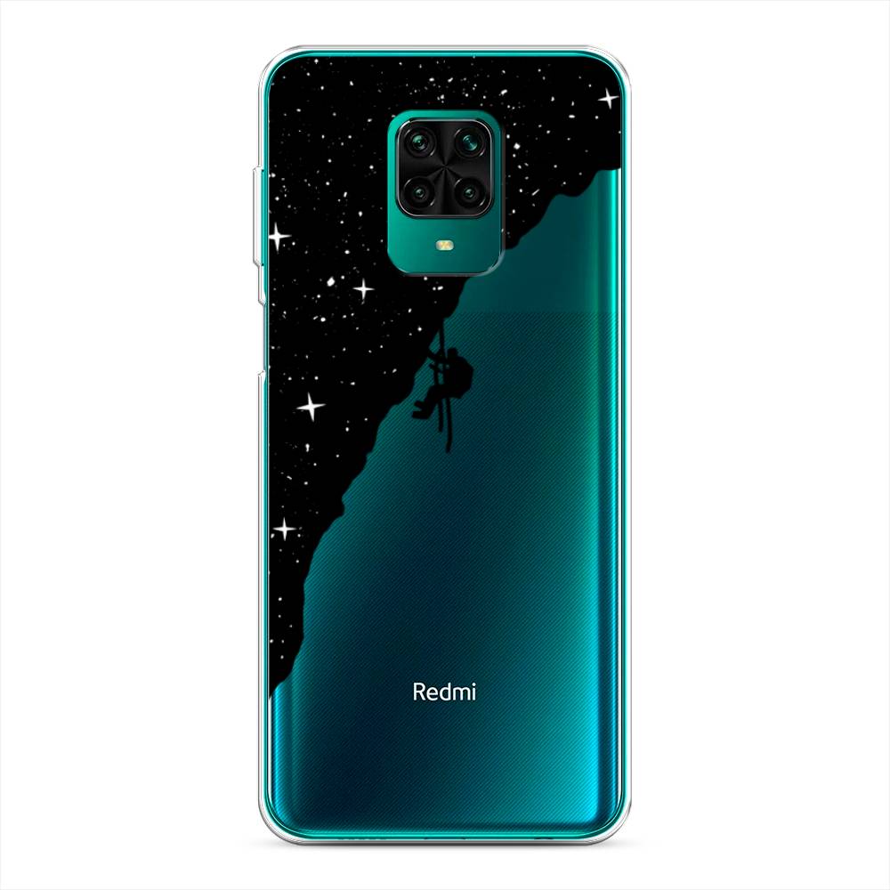 фото Силиконовый чехол "скалолаз в космосе" на xiaomi redmi note 9 pro awog