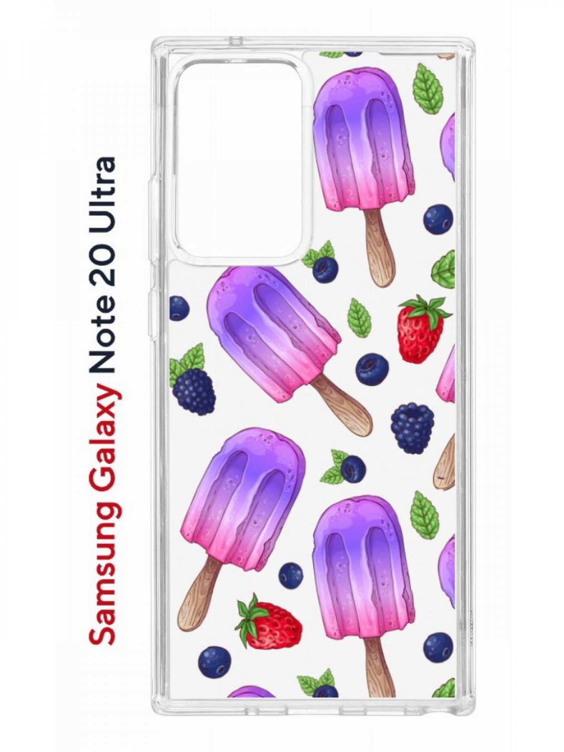 фото Чехол на samsung galaxy note 20 ultra kruche print ice cream,противоударный бампер кruче