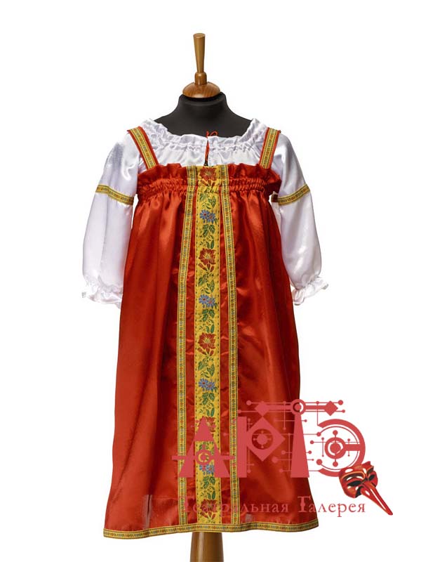 

Сарафан атласный с рубашкой (Цв: Красный Размер: 120)