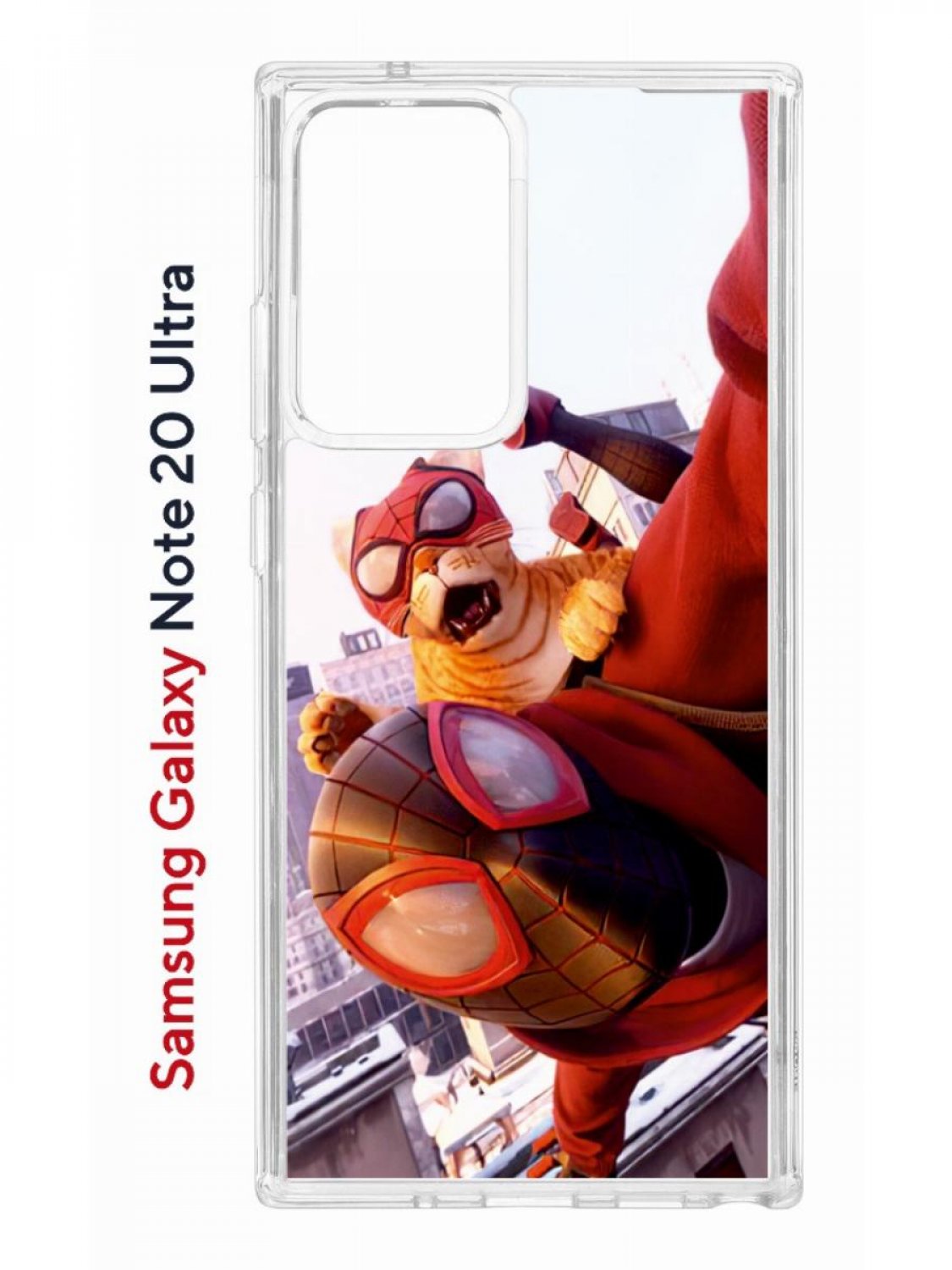 Чехол на Samsung Galaxy Note 20 Ultra Kruche Print Человек паук,противоударный бампер