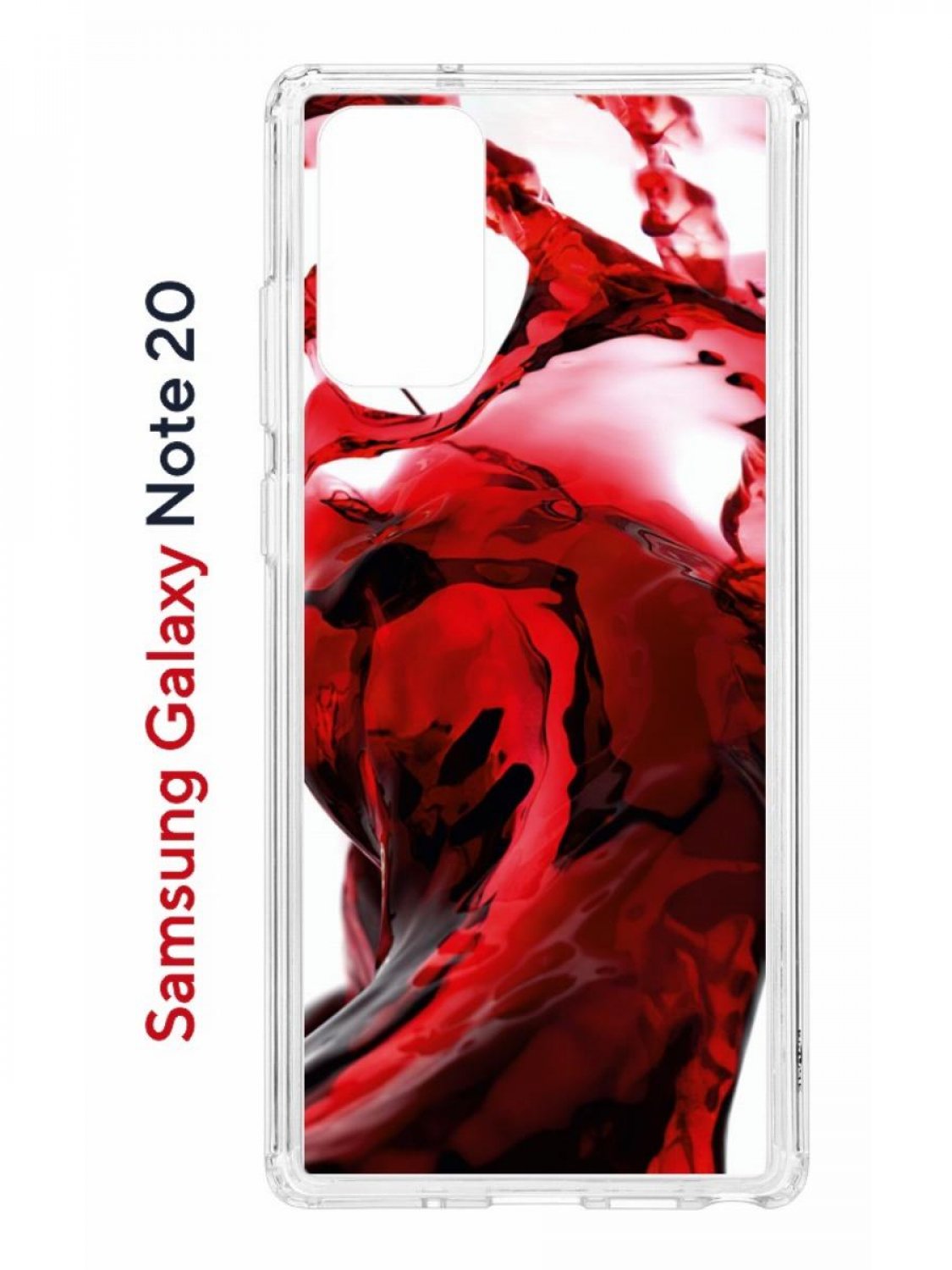 

Чехол на Samsung Galaxy Note 20 Kruche Print Вино,противоударный бампер,с защитой камеры, Прозрачный;красный;бордовый;черный, Самсунг Галакси Нот 20