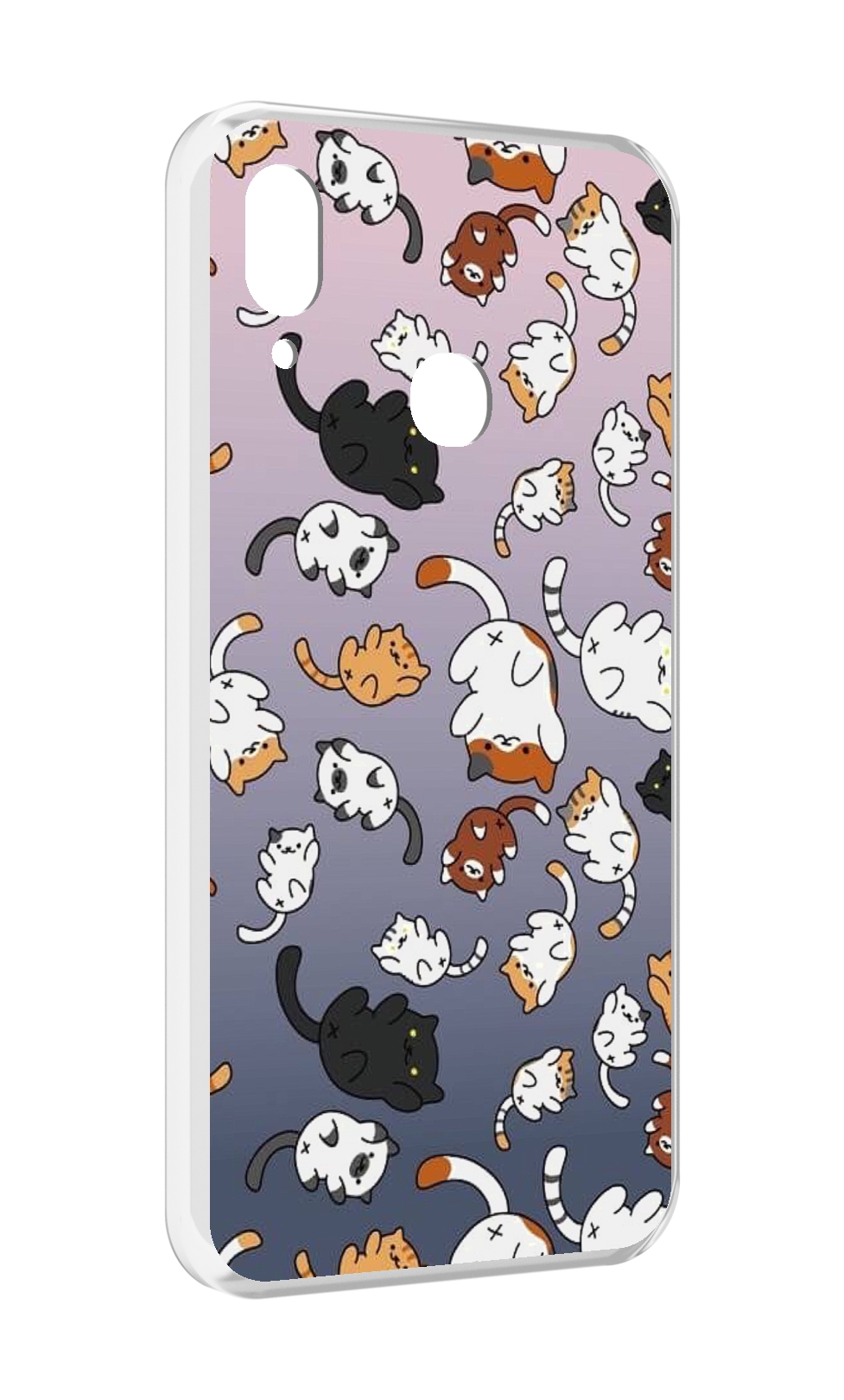 

Чехол MyPads Котики-летают для BQ BQ-6040L Magic, Прозрачный, Tocco