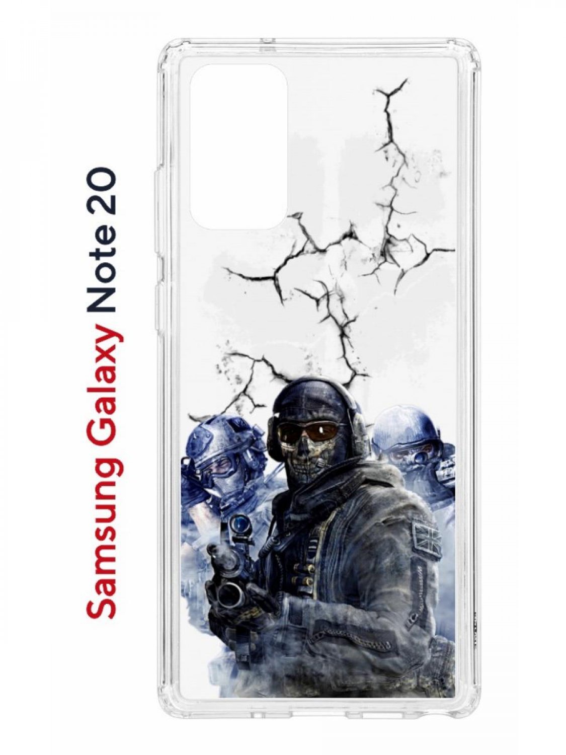 Чехол на Samsung Galaxy Note 20 с принтом Kruche Print Call of Duty,противоударный бампер