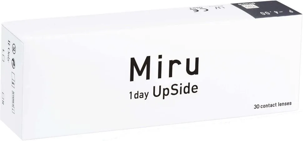 Купить 1 Day UpSide 30 линз, Контактные линзы MIRU 1 Day UpSide (30 линз) R. 8.4 -2.00, однодневные, прозрачные