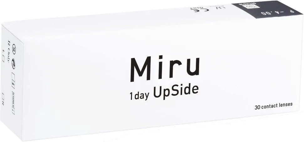 фото Контактные линзы miru 1 day upside (30 линз) r. 8.4 -2.75, однодневные, прозрачные