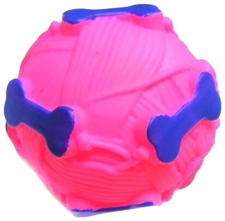 Игрушка для собак Migliores мячик с отверстием для лакомства 9 см, розовый