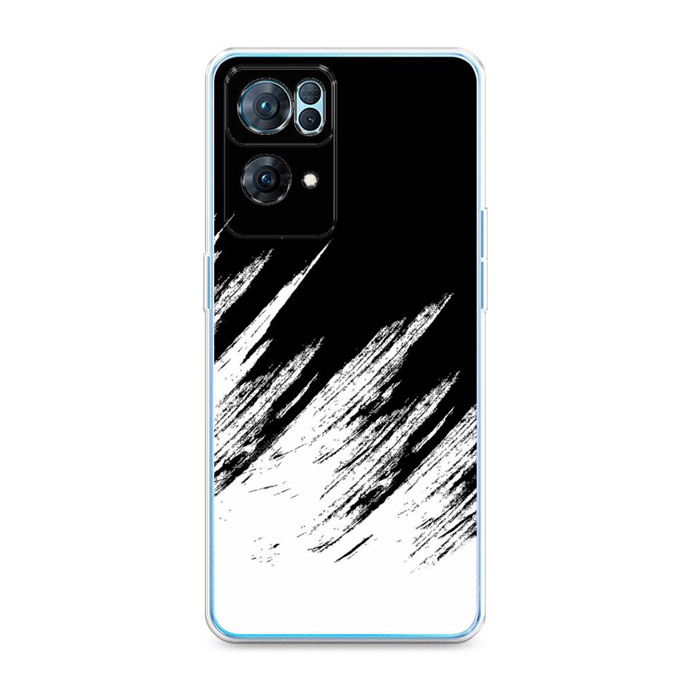 

Чехол Awog на Oppo Reno 7 Pro "Черно белые брызги", Разноцветный, 258250-3