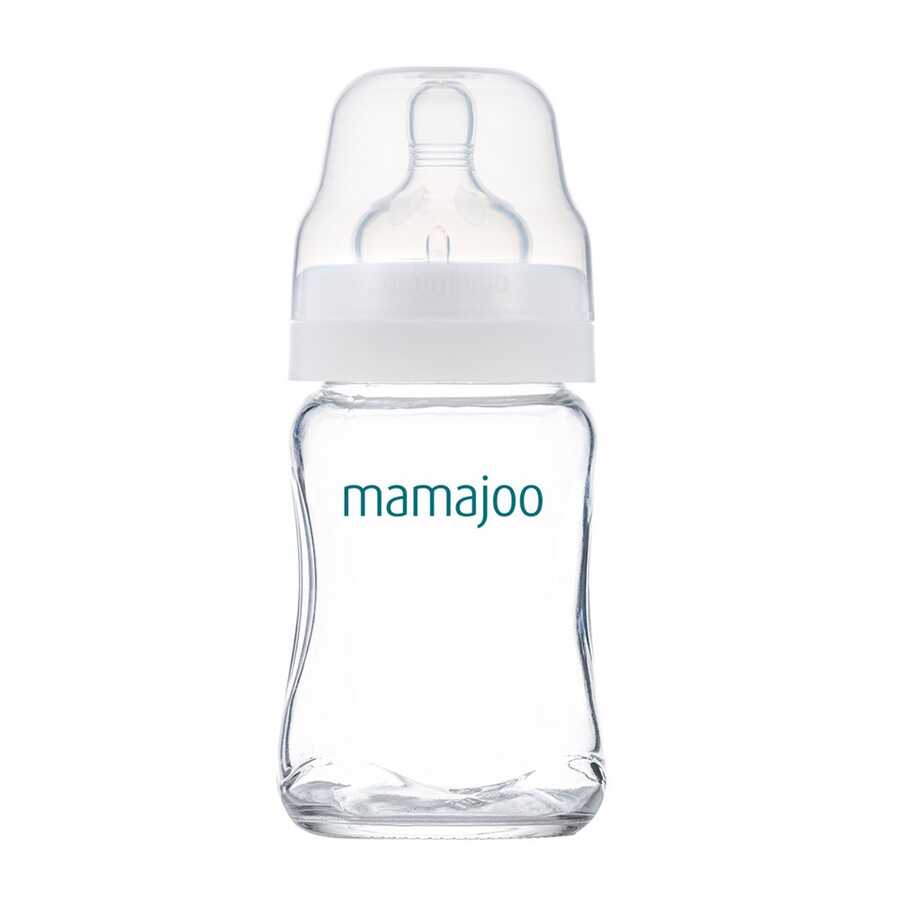 Бутылочка Mamajoo для кормления стеклянная антиколиковая 0+ Glass Feeding Bottle, 180 мл бутылочка mamajoo для кормления стеклянная антиколиковая 0 glass feeding bottle 180 мл
