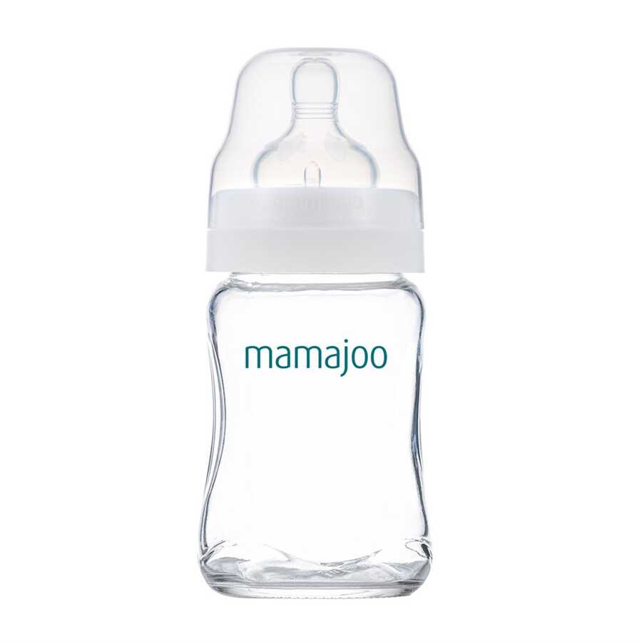 Бутылочка Mamajoo для кормления стеклянная антиколиковая 0+ Glass Feeding Bottle, 180 мл customized productcustom waterproof vinyl stickers logo printing adhesive cosmetic packaging glass perfume bottle label