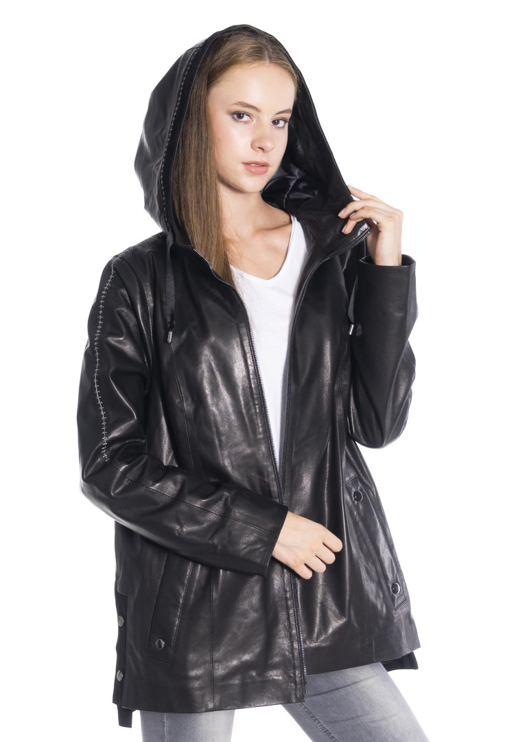 

Кожаная куртка женская DERİNSS DKA01108_S черная L (доставка из-за рубежа), DKA01108_S