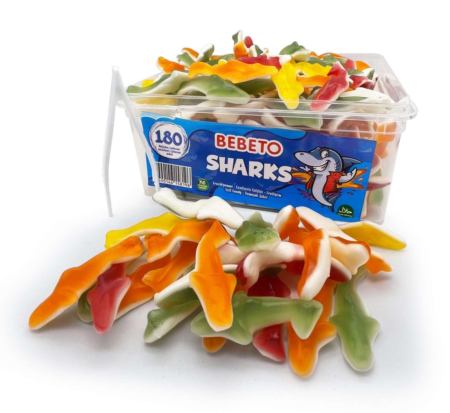

Мармелад жевательный BEBETO Shark 1080г, Мармелад жевательный Bebeto Shark 1080г