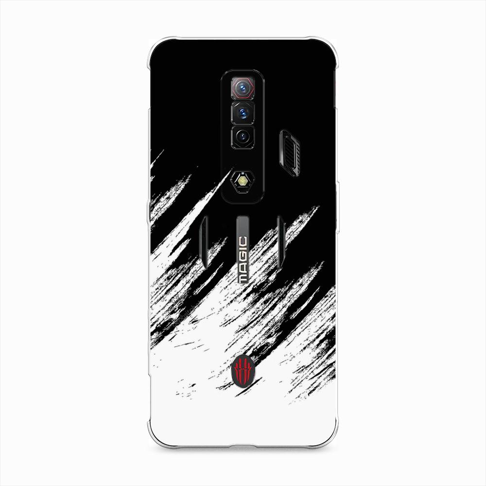 

Чехол Awog на ZTE Nubia Red Magic 7S / ЗТЕ Нубия Ред Мэджик 7С "Черно белые брызги", Белый;черный, 136350-3