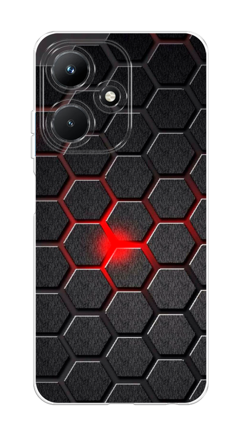 

Чехол на Infinix Hot 30i "Соты красные", Красный;черный;серый, 3104150-3