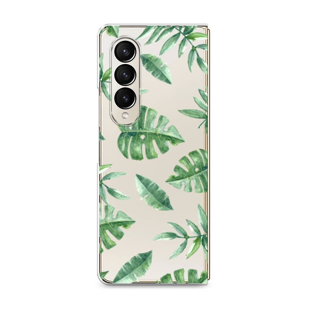 

Чехол Awog на Samsung Galaxy Z Fold 4 / Самсунг Гал "Нарисованные пальмовые листья", Зеленый;прозрачный, 2106950-4