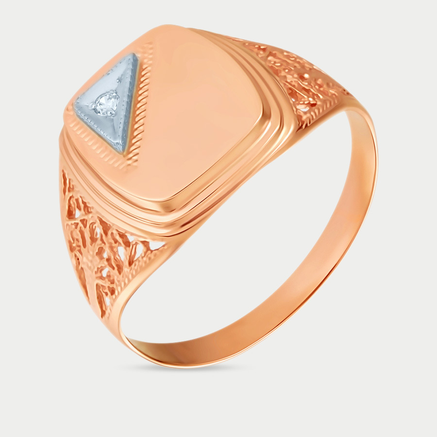 

Печатка из золота с фианитом р.21 GOLD CENTER 71052, 71052