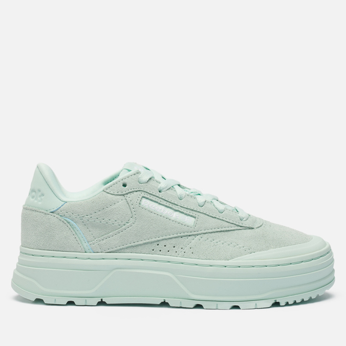 фото Кроссовки женские reebok club c double geo зеленые 37.5 eu