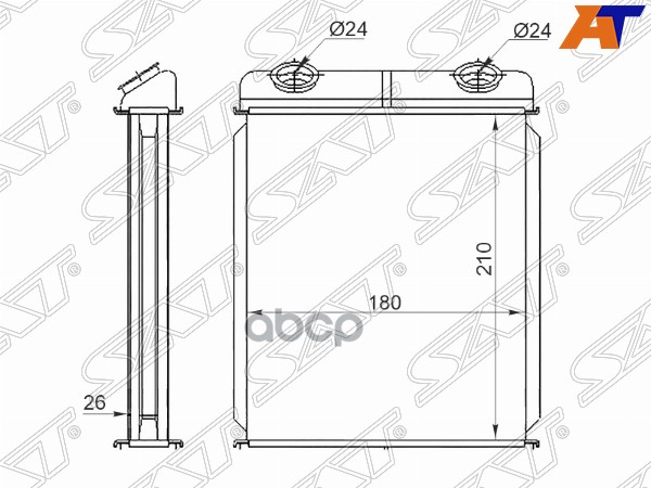 SAT Радиатор отопителя салона RENAULT LAGUNA 00-08