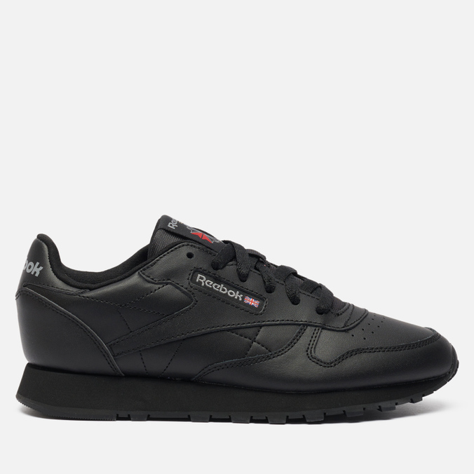 фото Кроссовки женские reebok classic leather черные 38.5 eu