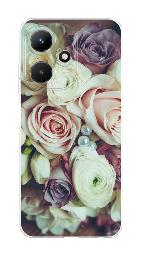 

Чехол на Infinix Hot 30i "Свадебный букет", Белый;фиолетовый, 3104150-2