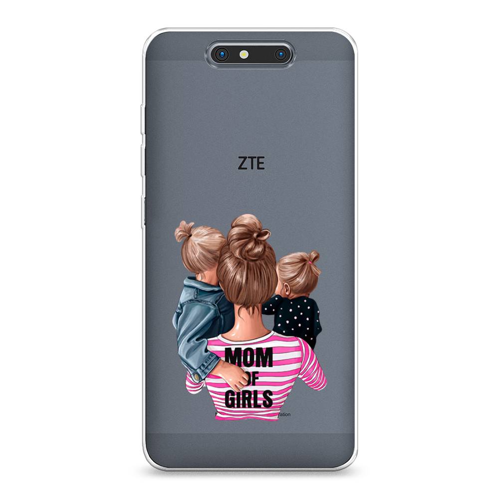 

Чехол Awog на ZTE Blade V8 / ЗТЕ Блэйд V8 "Mom of Girls", Разноцветный, 131250-6