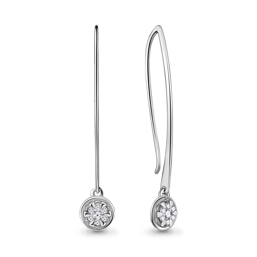 

Серьги из белого золота с бриллиантом Aquamarine Aquamarine 942476_585_бз, 942476_585_бз