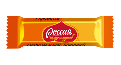 

Шоколадные конфеты Россия-щедрая душа с карамельной начинкой и арахисом -1 кг