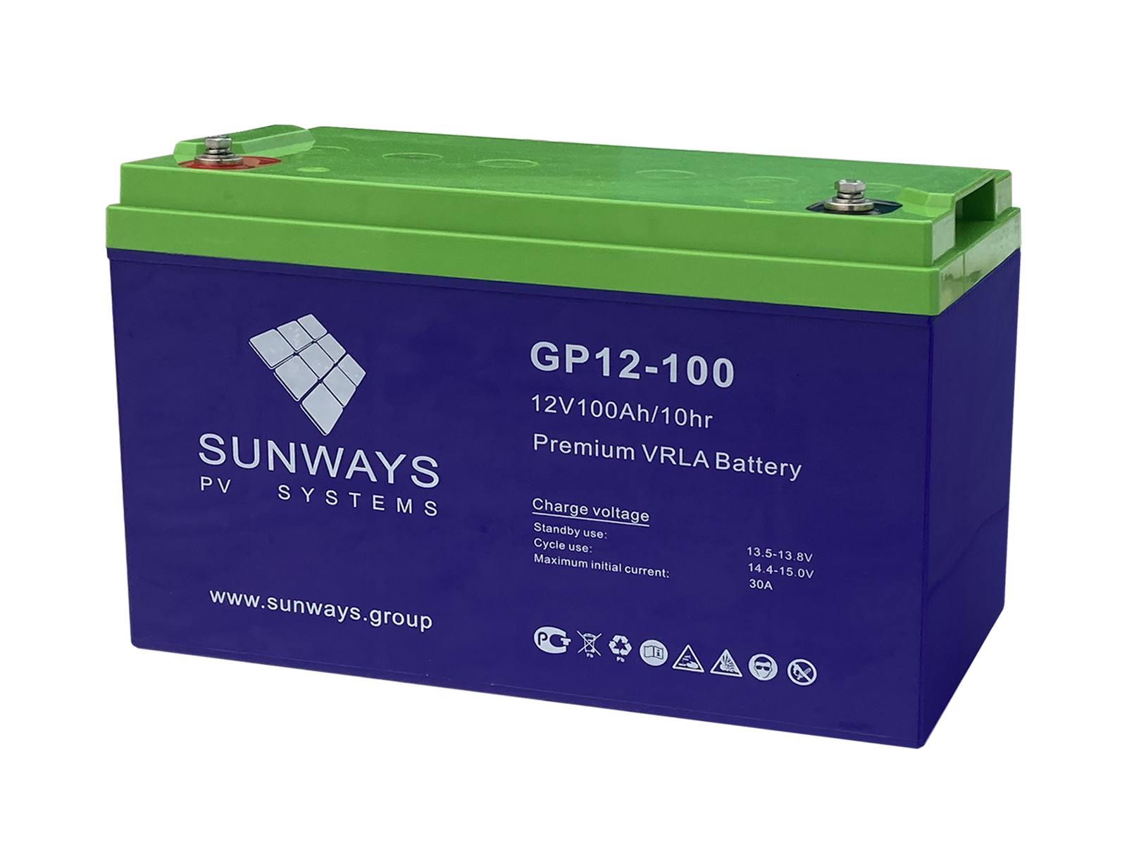 фото Аккумулятор для ибп sunways gp 12-100 100 а/ч 12 в (sw101530)