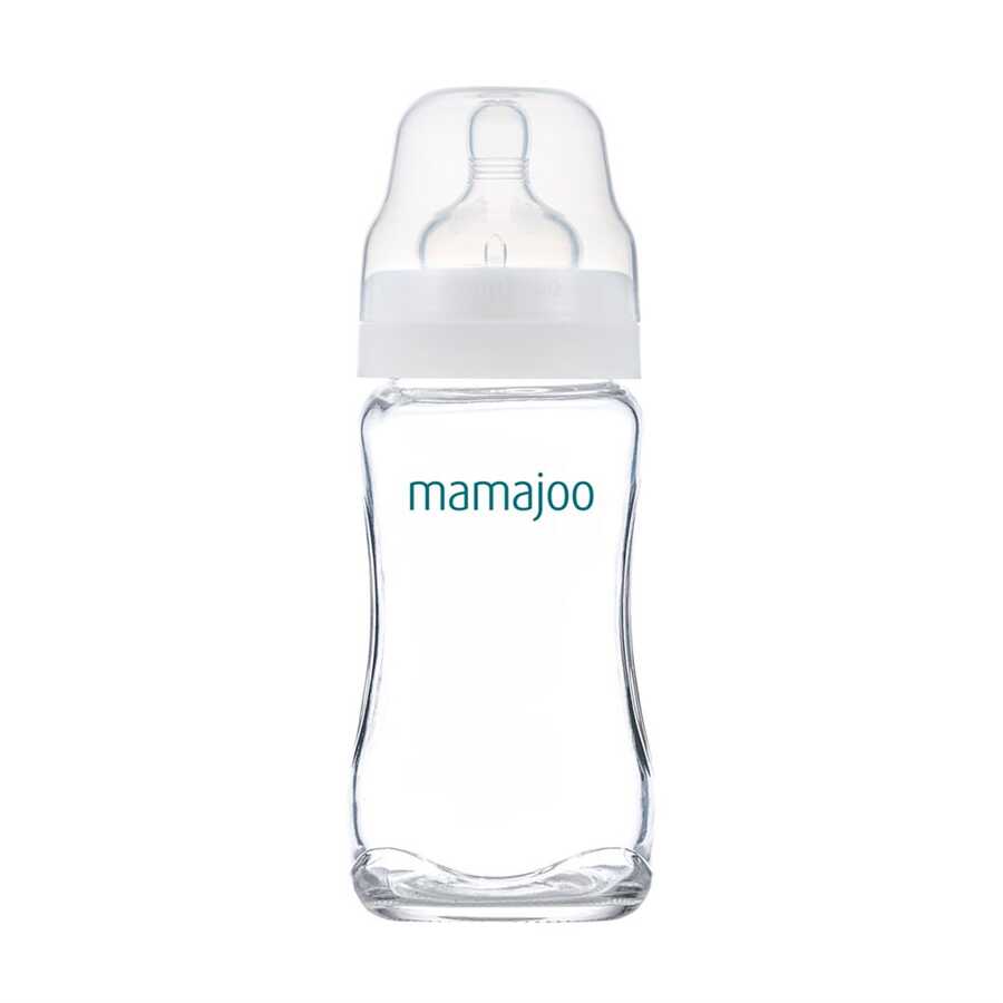Бутылочка Mamajoo для кормления стеклянная антиколиковая 0+ Glass Feeding Bottle, 240 мл бутылочка mamajoo для кормления стеклянная антиколиковая 0 glass feeding bottle 180 мл