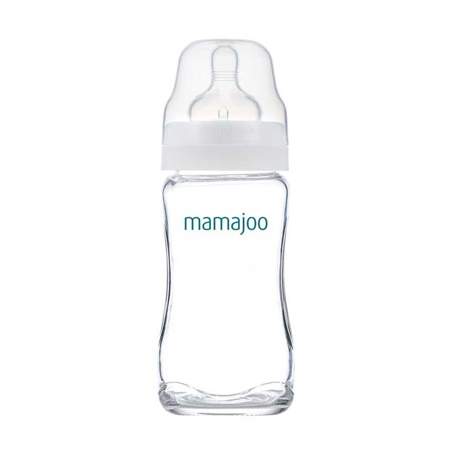 Бутылочка Mamajoo для кормления стеклянная антиколиковая 0+ Glass Feeding Bottle, 240 мл custom logo 10pcs of perfume bottle color sprayed glass bottle round body thickened frosted convenient to carry reusabl