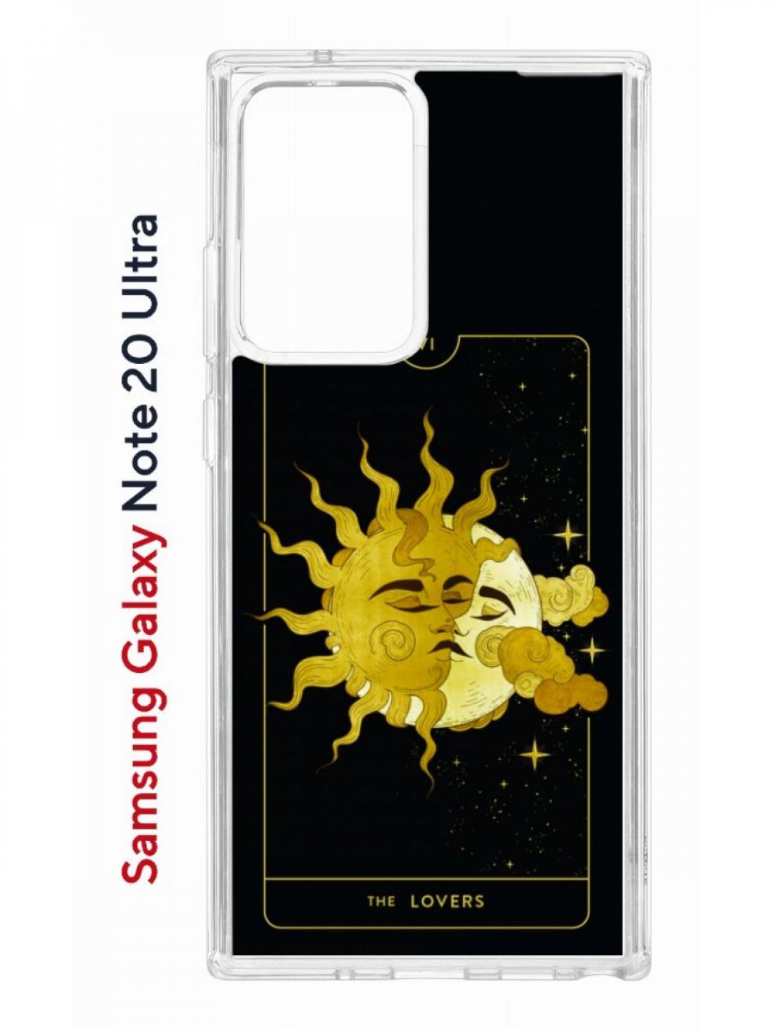 Чехол на Samsung Galaxy Note 20 Ultra Kruche Print Tarot Lovers,противоударный бампер