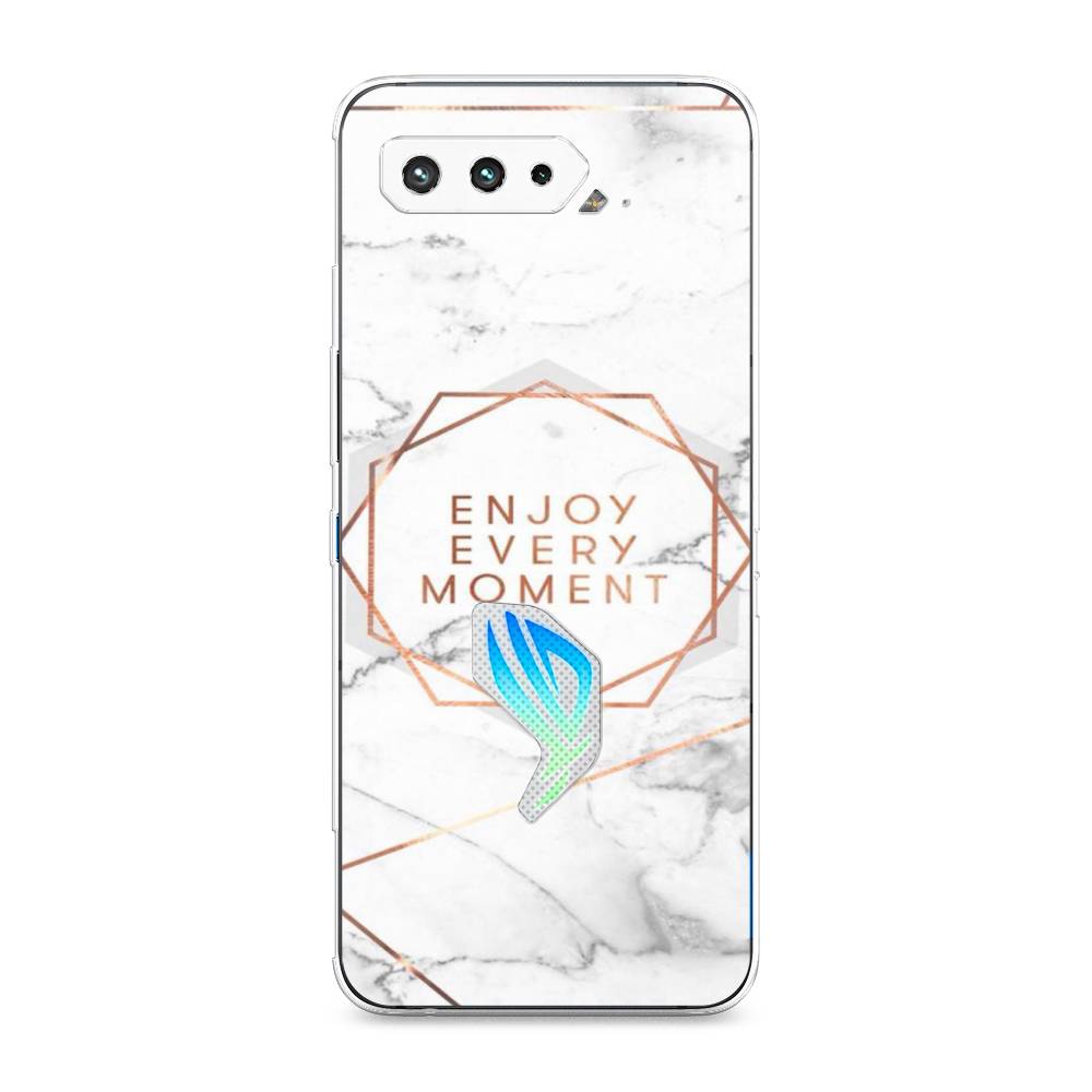 фото Чехол awog "enjoy every moment мрамор" для asus rog phone 5s