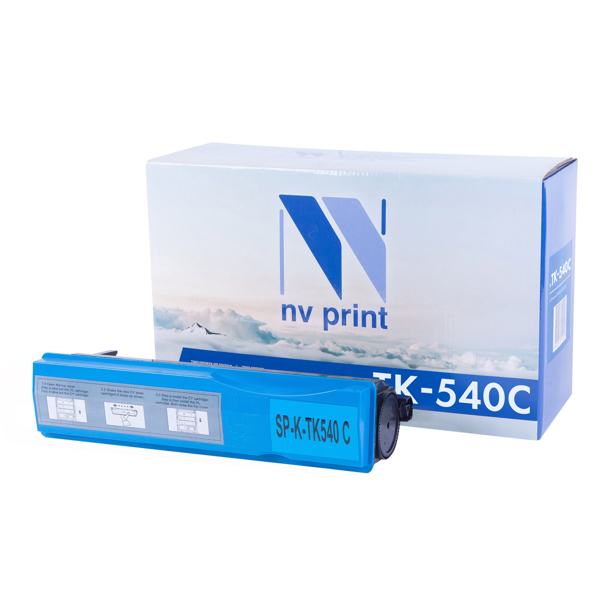 Картридж для лазерного принтера NV Print TK-540C (TK-540C) голубой, совместимый