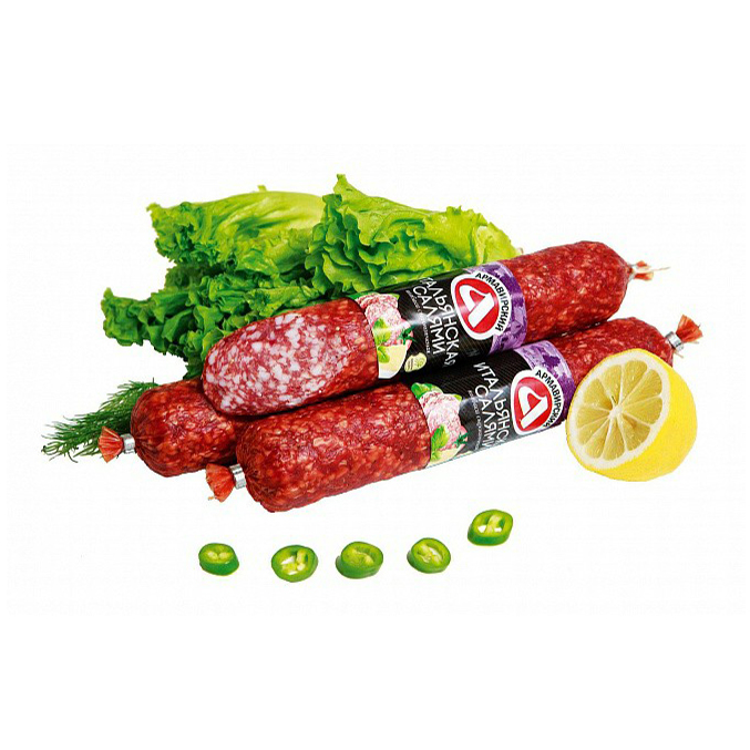 фото Колбаса армавирский мк итальянская салями сырокопченая -300 г армавирский мясоконсервный комбинат