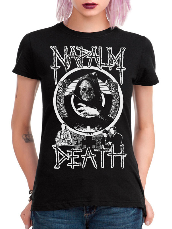 

Футболка женская Design Heroes Napalm Death черная S, Черный, Napalm Death