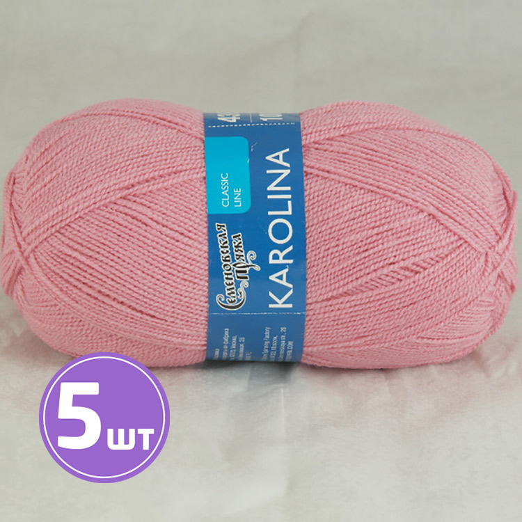 

Пряжа Семеновская Karolina 11198 клевер_NEW 5 шт по 100 г, Розовый