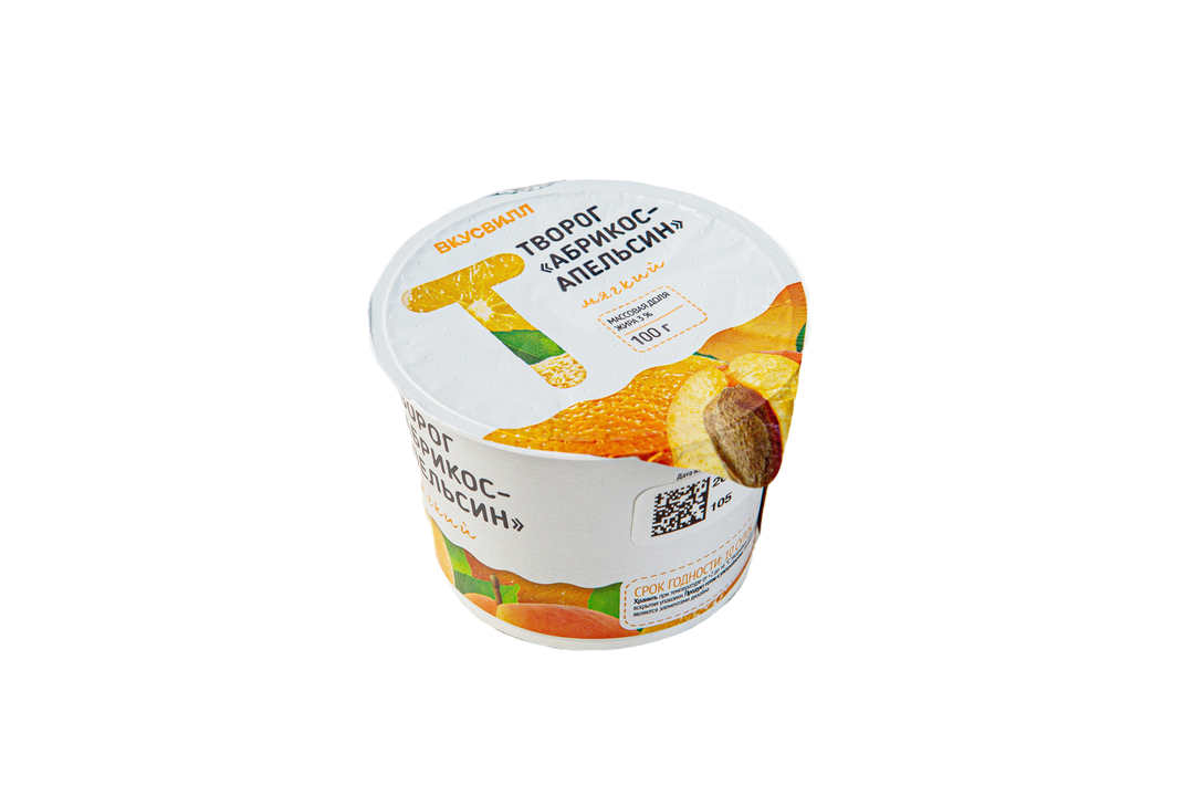 

Творог мягкий ВкусВилл Абрикос-апельсин 3% 100 г