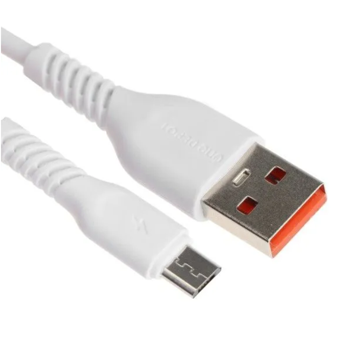 Кабель ONE DEPOT S08WM, microUSB - USB, 2.4 А, 1 метр, белый