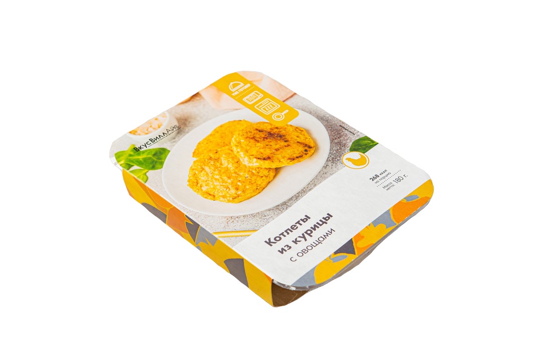 

Котлеты ВкусВиллАйс из курицы с овощами замороженные 180 г