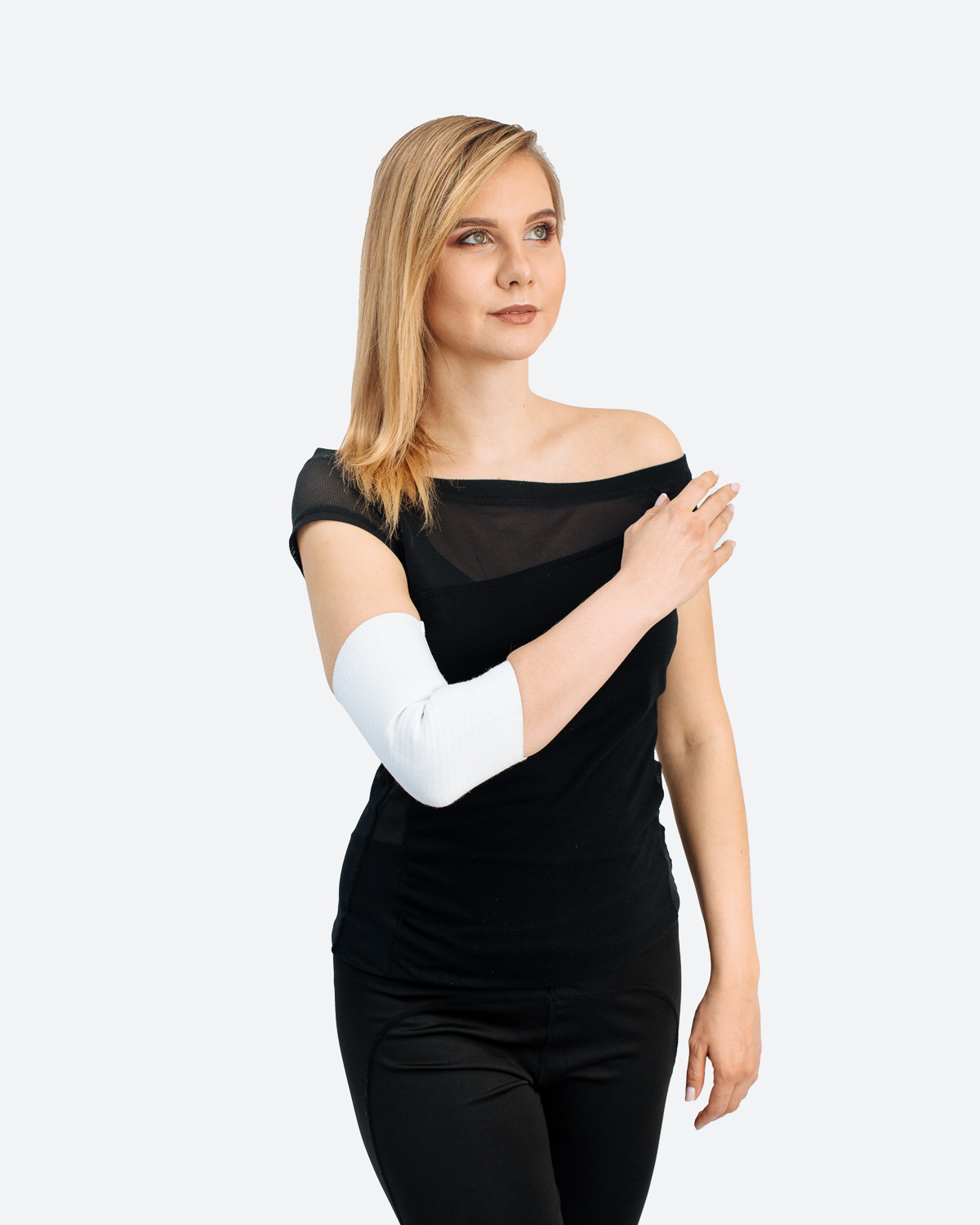

Бандаж компрессионный на локоть Cotton АЛЬМЕД белый р. /XL, компрессионный на локоть Cotton