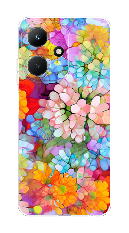 

Чехол на Infinix Hot 30i "Цветы витраж", Оранжевый;розовый;голубой, 3104150-3