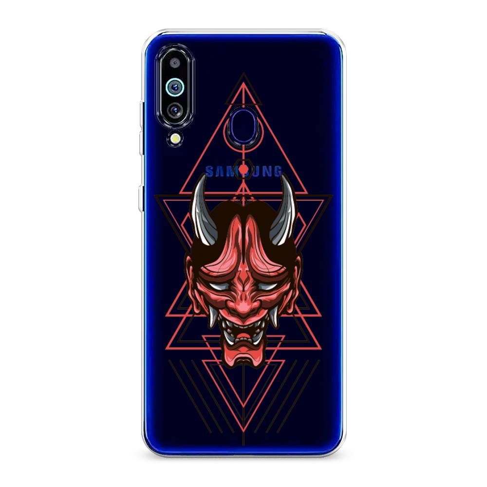 

Чехол на Samsung Galaxy M40 "Hanya Oni mask", Серый;красный;черный, 28750-4