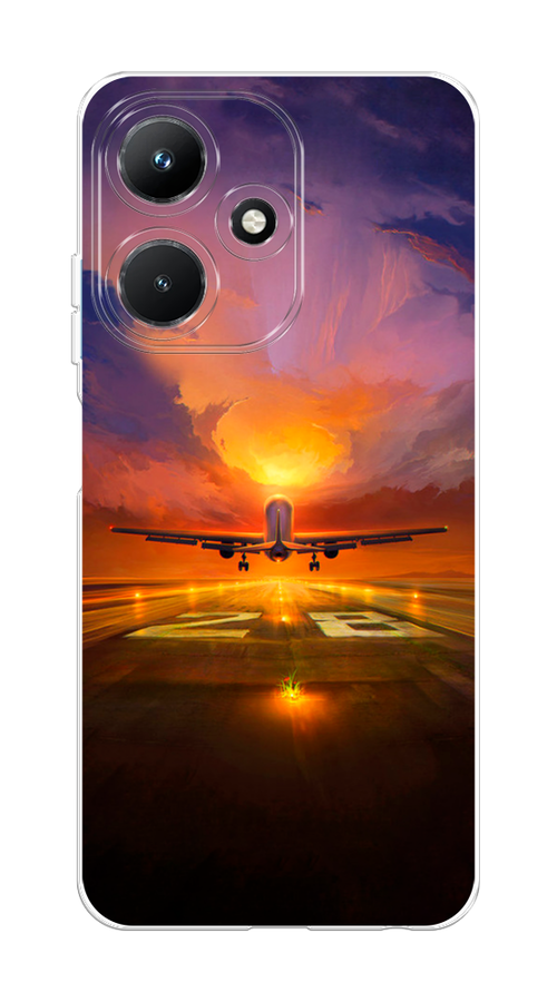 

Чехол на Infinix Hot 30i "Самолет на посадке", Оранжевый;синий, 3104150-6