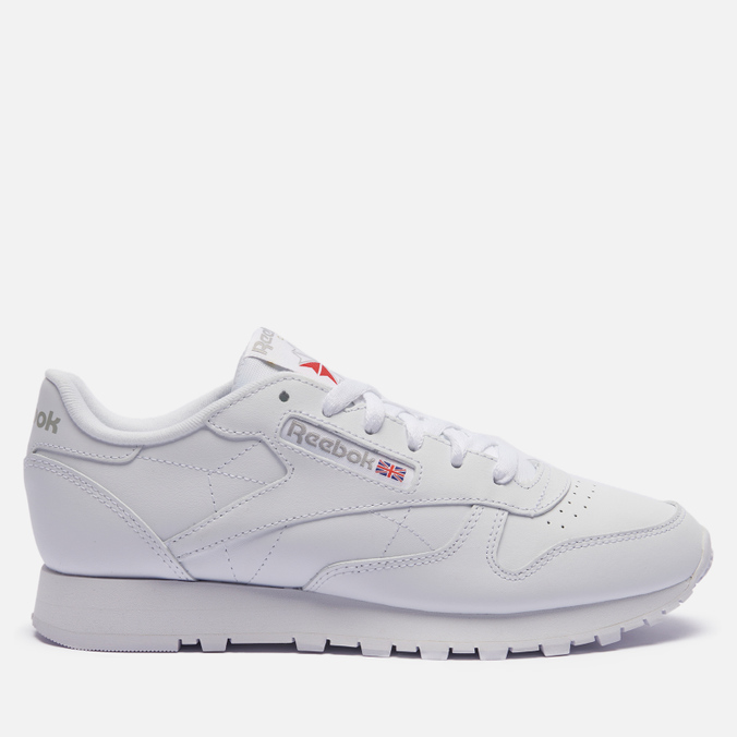 фото Кроссовки женские reebok classic leather белые 40 eu